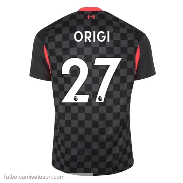 Camiseta Liverpool NO.27 Origi 3ª 2020/21 Negro